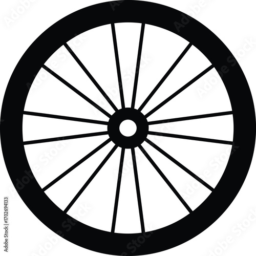 bicycle rim vector icon