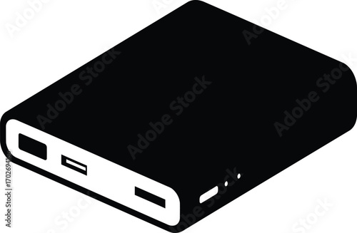 Vector power bank vector icon Design