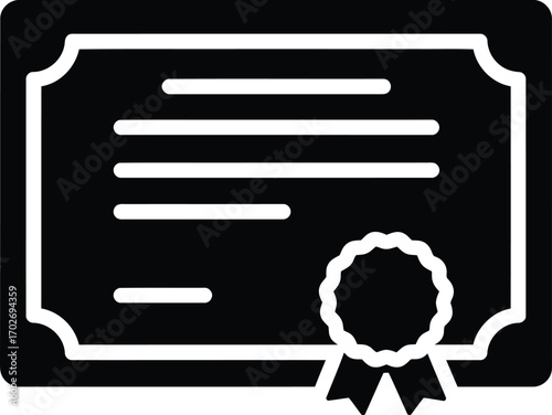 certificate vector icon
