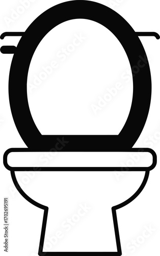 toilet seat vector symbol