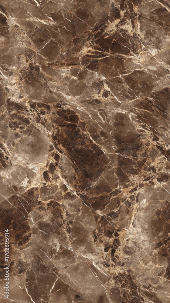 Obraz premium Seamless texture of marble stones in a tile design with shades of brown, dark chocolate hues, lighter caramel tones,