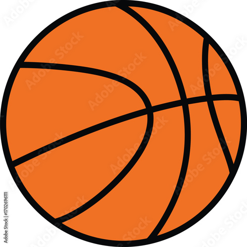 Basket Ball Orange Symbol Icon Vector Design Illustration Isolated on White Background