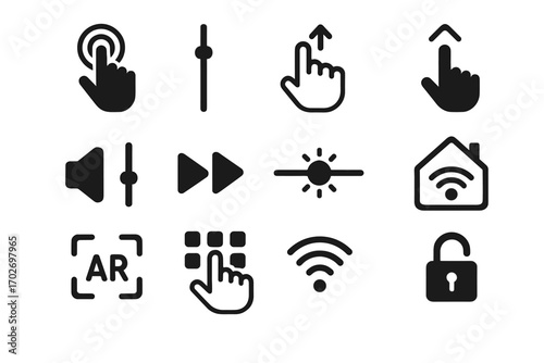 Pattern icons interactive vector mark control icon design slider tattoo activation home