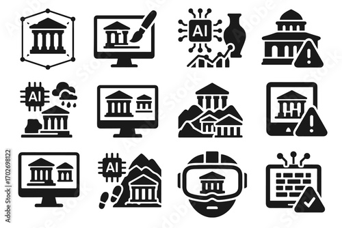 Modeler reconstruction vector preservation heritage ai structure vr cultural material visitor icon
