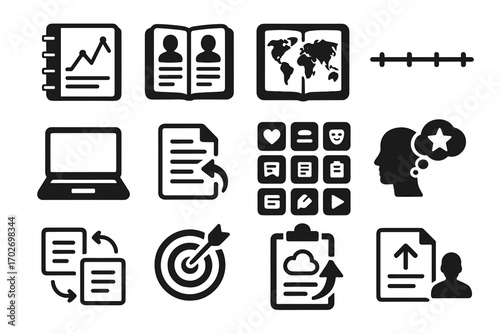 Icon story genre icons timeline vector ai sharing templates writing map creative