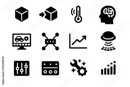 Analytics icon digital vector icons dashboard scanner iot status predictive stream environment