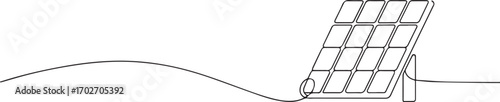 Drawing stand one continuous line art, Vector illustration, One line art, Line art graphic style