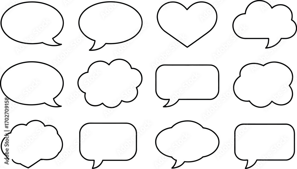 Obraz premium Single cloud outlined in black with thick line art illustration