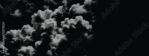 Dense dark clouds creating dramatic heavy contrast in the sky