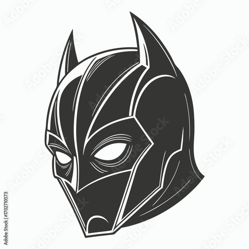 Vector art of stylized illustration of a superhero mask