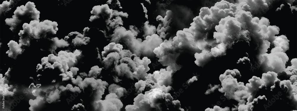 Naklejka premium Artistic depiction of storm clouds resembling smoky atmospheric patterns