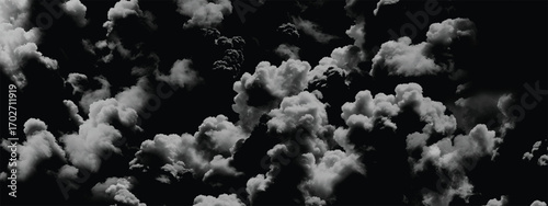 Artistic depiction of storm clouds resembling smoky atmospheric patterns
