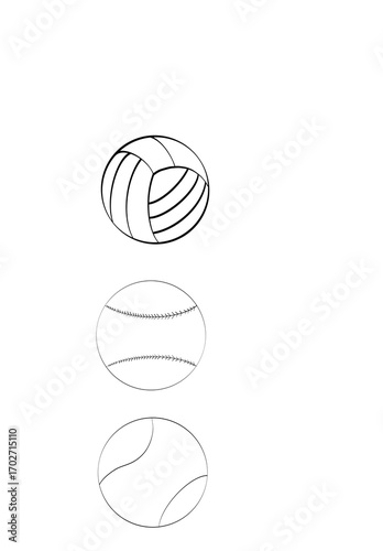 Sports balls vector
