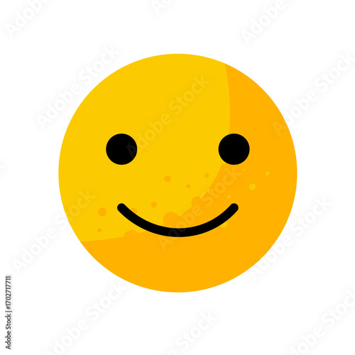 Slightly smiling face emoticon with subtle grin 
