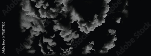 Dense storm clouds creating dramatic heavy texture in grayscale background