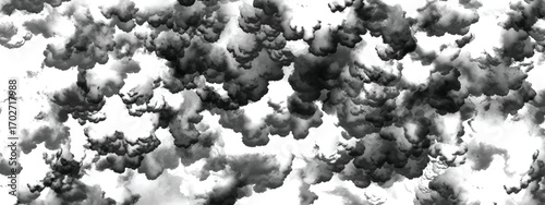 Dense storm clouds creating dramatic heavy texture in grayscale background