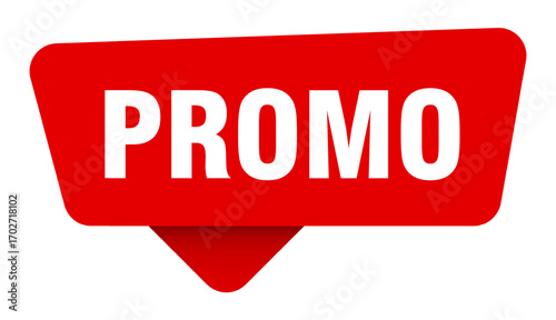 promo red sticker isolated on transpatent background. promo sign