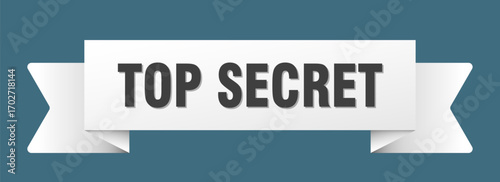 top secret ribbon isolated on transparent background. top secret ribbon