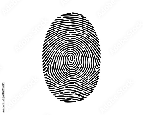 Unique Fingerprint Pattern High-Resolution Vector Illustration