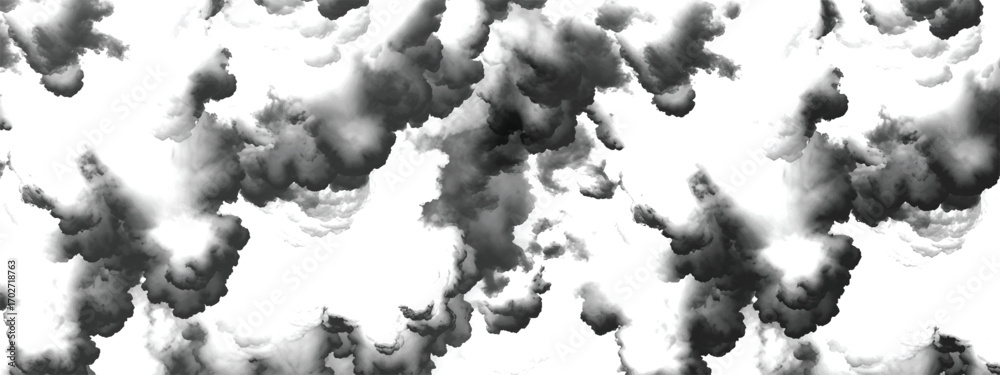 Obraz premium Smoky atmospheric cloudscape forming an abstract dramatic background pattern