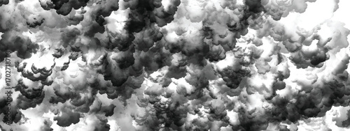 Smoky atmospheric cloudscape forming an abstract dramatic background pattern