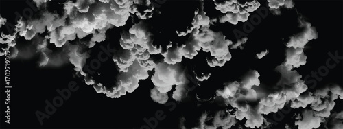 Stormy sky filled with dense rolling clouds creating a dramatic impression