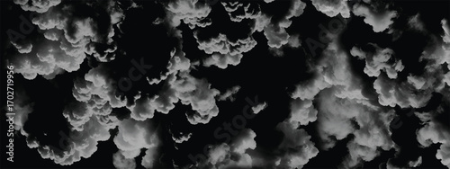 Rolling billowing clouds blending into a dramatic artistic abstract design