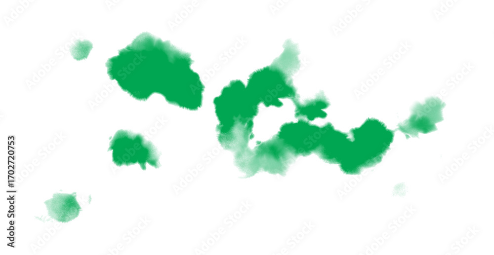 Obraz premium Vivid green land masses contrast starkly against a solid black background design style.