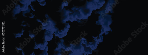 Smoky dark blue storm clouds layered on a night-inspired sky pattern