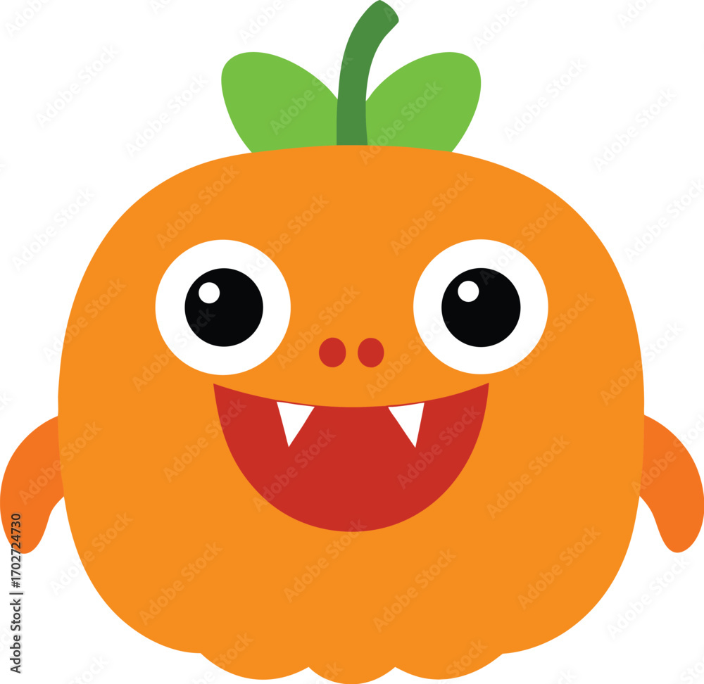 Obraz premium funny orange cartoon