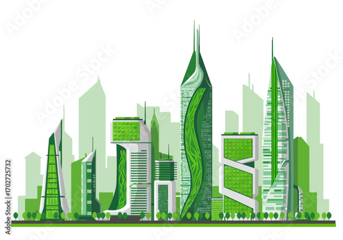 Green Cityscape: Eco-Friendly Urban Architecture.