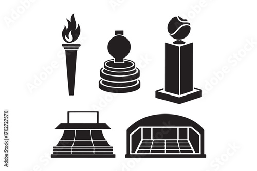 Collection of sports and achievement icons