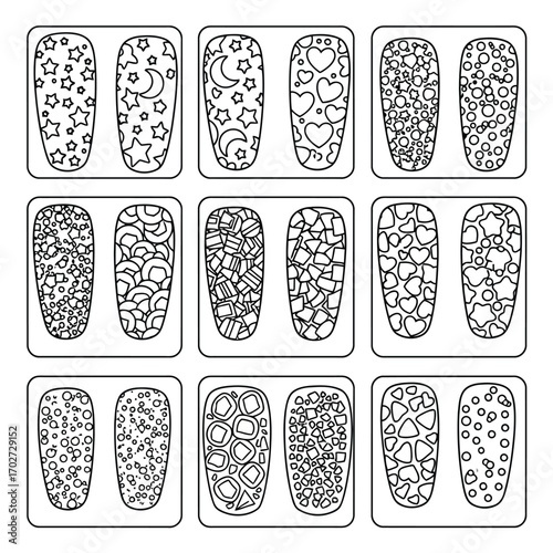 Nail Art Designs for Coloring