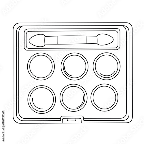 Cosmetic Palette Outline Beauty Essentials for Makeup Artists