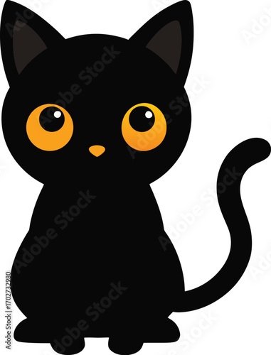 black cat cartoon
