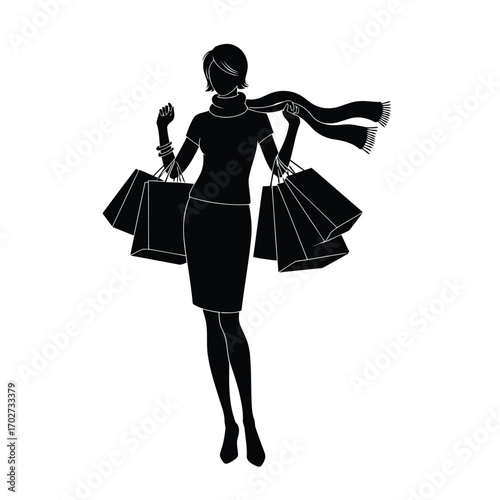 Shopping Woman Silhouette
