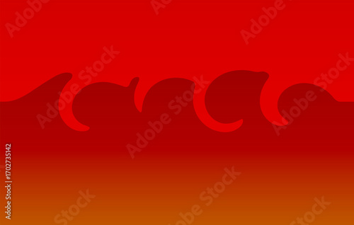 Red and Orange Flame Wavy Gradient Vector Background