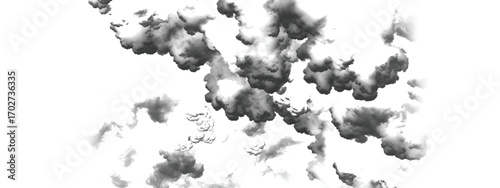 Stormy turbulent sky with dense atmospheric formations for dramatic design
