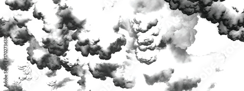Rolling layered cloud texture resembling smoke in an abstract sky pattern