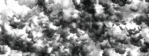 Heavy storm clouds forming a dense atmospheric cover in dark grayscale