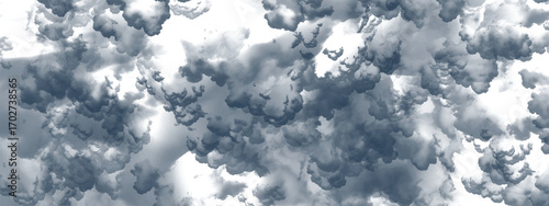 Minimal fresh design featuring dreamy airy blue cloud textures