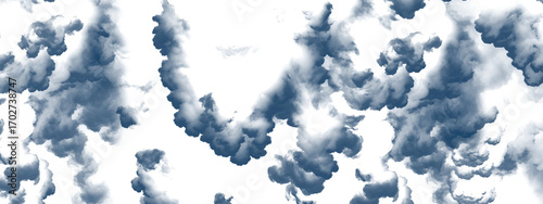Calm serene artistic background featuring layered airy blue clouds