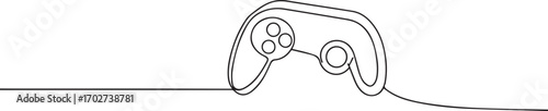 gaming console one continuous line art, One line art, Vector illustration