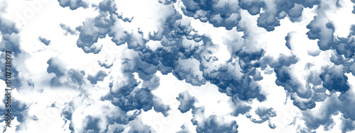 Bright dreamy abstract background with fluffy blue cloud textures