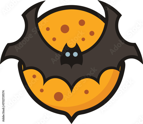 halloween pumpkin with bats