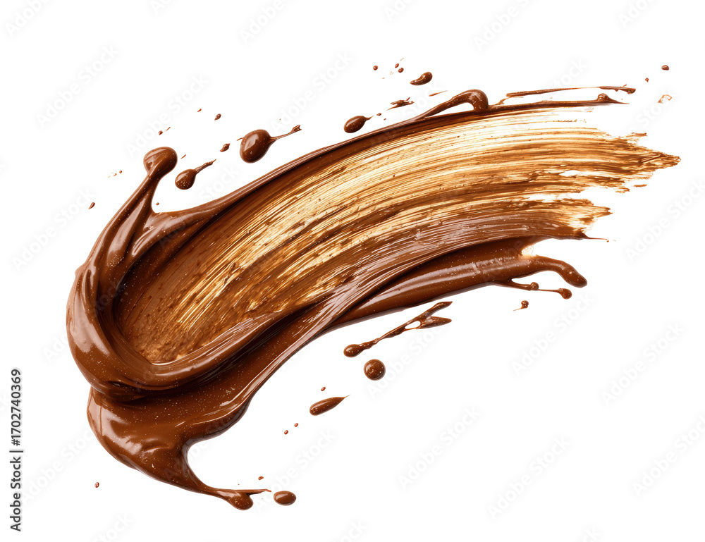 Fototapeta premium Chocolate splash, dynamic and textured
