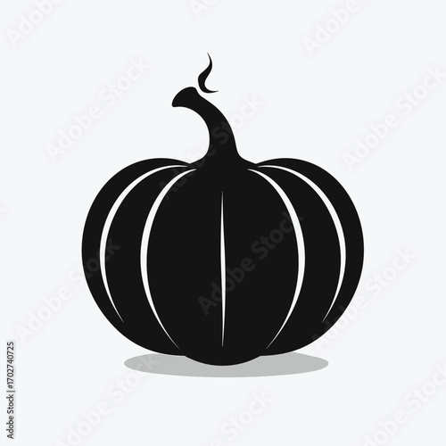 Silhouetted pumpkin icon for autumn harvest and halloween celebrations silhouette