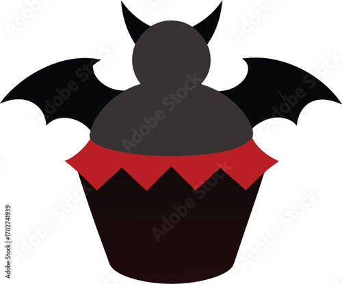 halloween cupcake with a candle