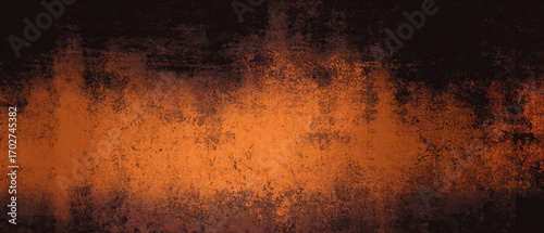 A dark, textured background with a vibrant, fiery orange glow emanating from the center, creating an abstract and dramatic effect.