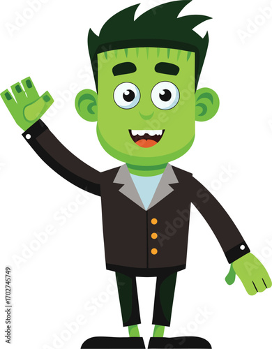 cartoon zombie with a smile